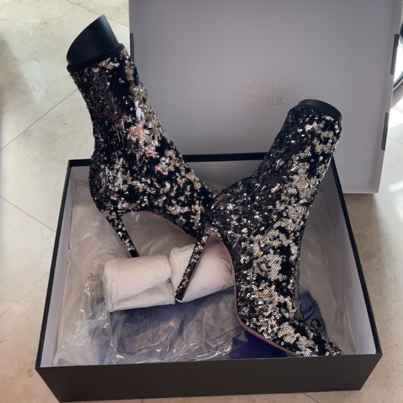 Aquazzura sequin sock booties - Picture 5 of 11